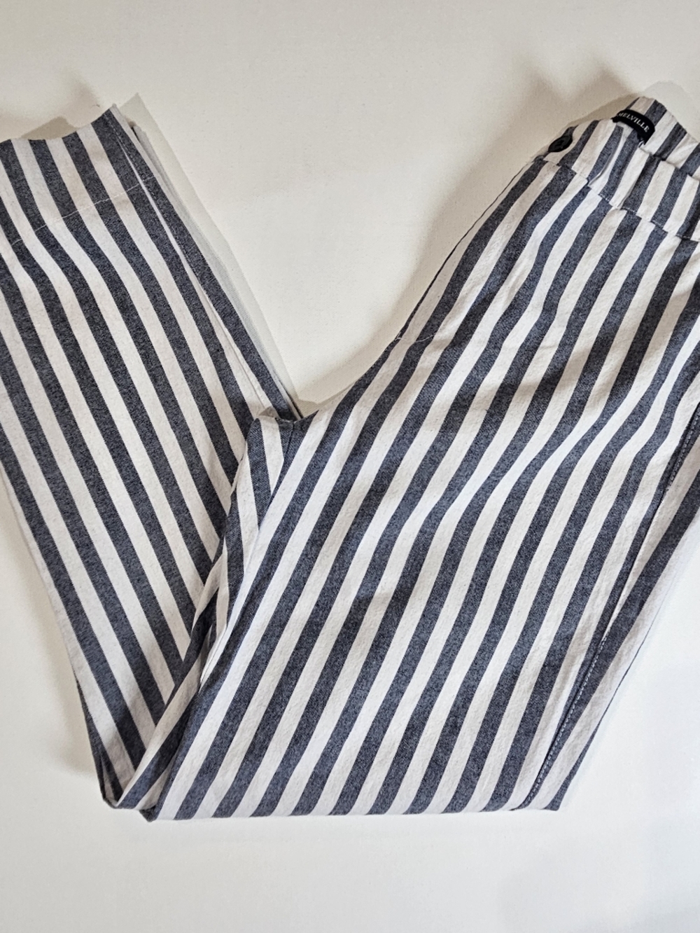 Brandy Mellville Tilden High Waist Pants Womens 24 Waist‎ Gray White Stripe